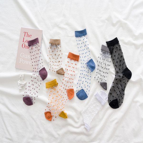 women's middle tube transparent crystal glass silk korean crystal and socks thin online red ins tide socks shallow summer, Pink;yellow
women's middle tube transparent crystal glass silk korean crystal and socks thin online red ins tide socks shallow summer, Pink;yellow