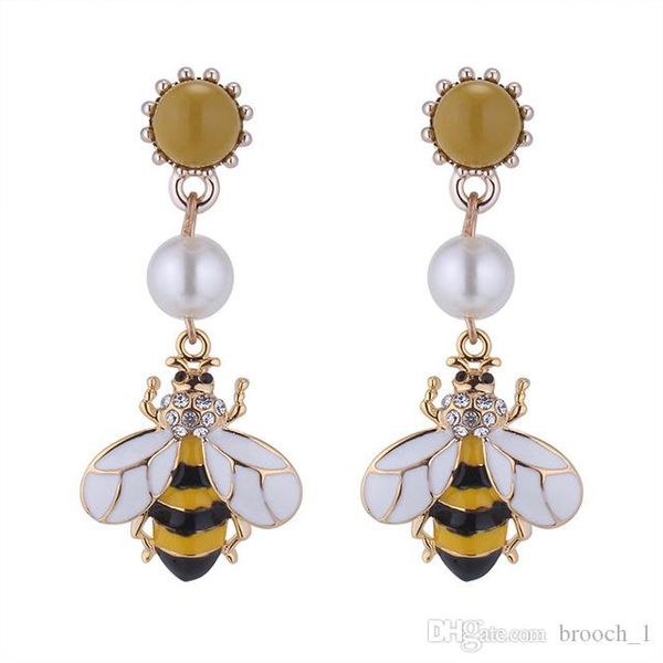 yellow gold designer bee stud earrings for women trendy bee pearl cute bee dangel long style stud earring jewelry gifts for women girl, Golden;silver
yellow gold designer bee stud earrings for women trendy bee pearl cute bee dangel long style stud earring jewelry gifts for women girl, Golden;silver