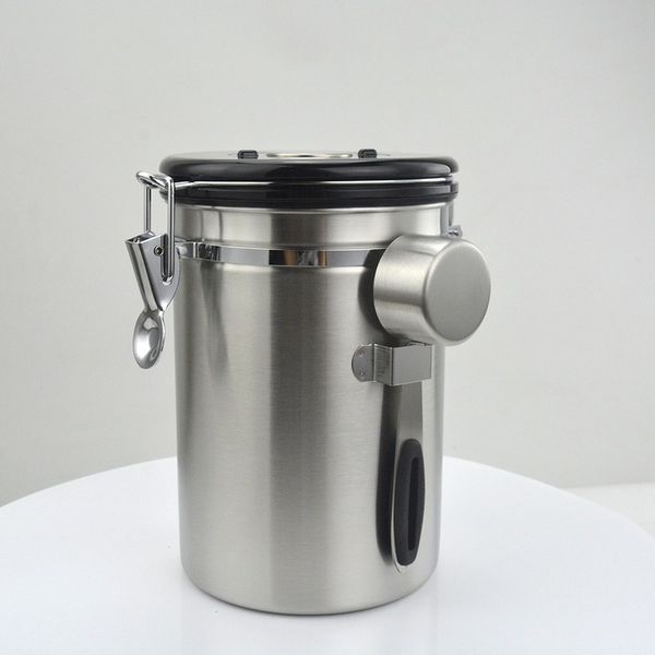 stainless steel sealed canister with spoon coffee flour sugar container holder can storage bottles jars for coffee bean wy72012
stainless steel sealed canister with spoon coffee flour sugar container holder can storage bottles jars for coffee bean wy72012