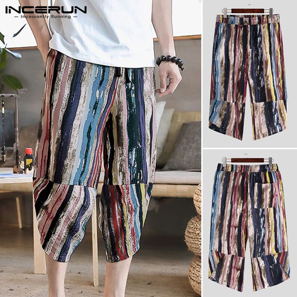 incerun men color striped print cropped pants colorful loose baggy wide-legged bloomers men's wide crotch harem trousers s-5xl, Black
incerun men color striped print cropped pants colorful loose baggy wide-legged bloomers men's wide crotch harem trousers s-5xl, Black