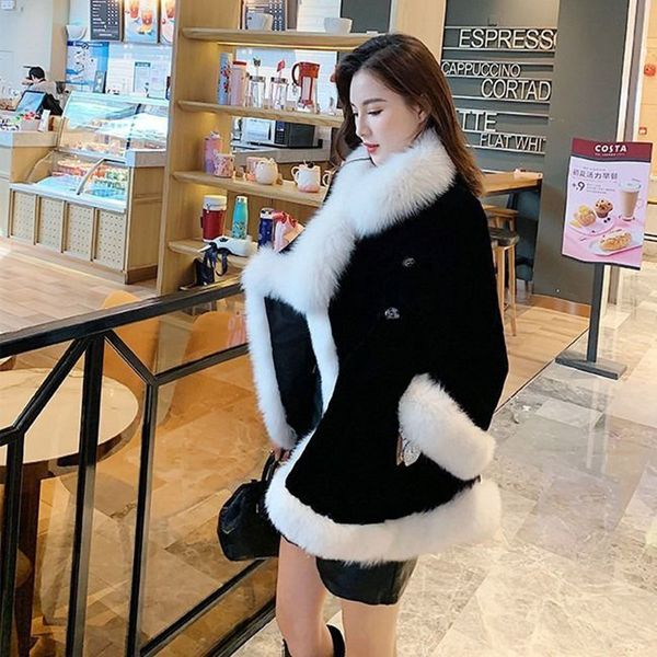 2020 autumn and winter fur coat woman new imitation fur coat female mid-length plush, Black
2020 autumn and winter fur coat woman new imitation fur coat female mid-length plush, Black