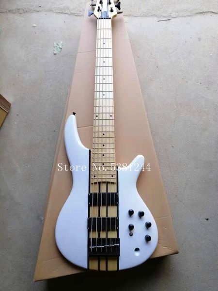 custom wholesale 6 string electric bass. white body, fingerboard, black metal guitar available for customization, all colors available
custom wholesale 6 string electric bass. white body, fingerboard, black metal guitar available for customization, all colors available