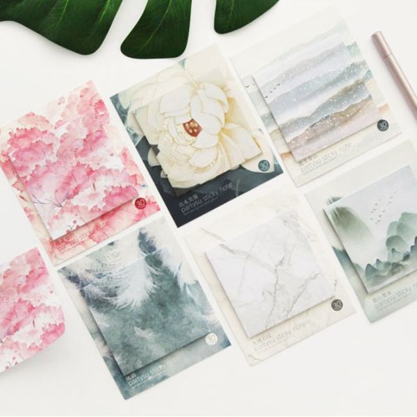 

Creative Colorful Self Adhesive Memo Pad Sticky Notes Various Style Bookmark Stationery School Office Supply