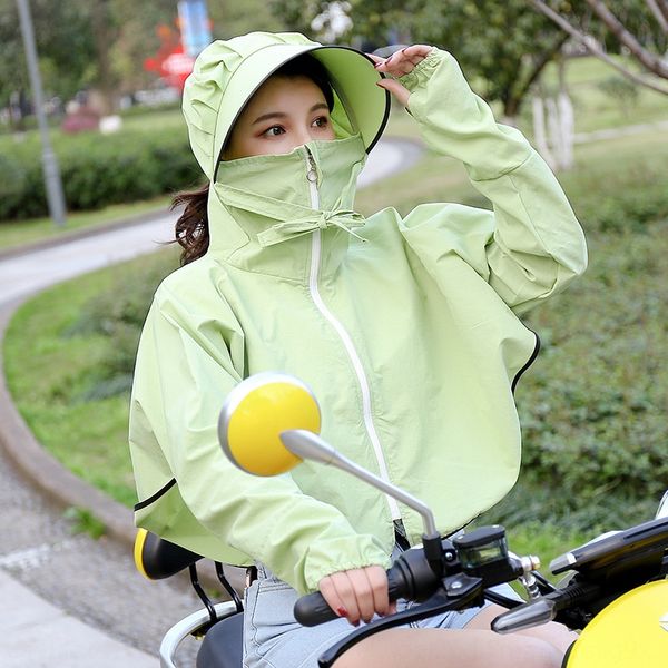 2019 bicycle sunscreen clothes women's short big brim sunscreen clothes thin outdoor cycling coat, Blue;gray
2019 bicycle sunscreen clothes women's short big brim sunscreen clothes thin outdoor cycling coat, Blue;gray