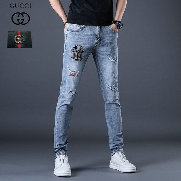 new fashion men black jeans skinny ripped stretch slim west hip hop swag denim motorcycle biker pants jogger ~~#gj198, Blue
new fashion men black jeans skinny ripped stretch slim west hip hop swag denim motorcycle biker pants jogger ~~#gj198, Blue