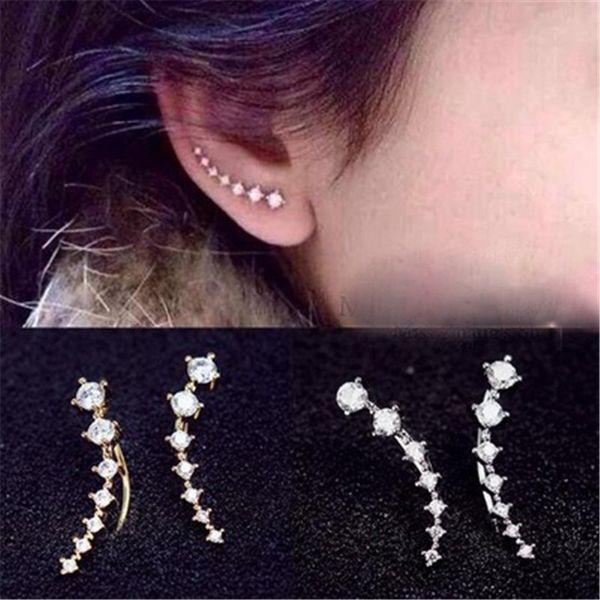 factory price cz diamond clip cuff earrings dipper hook stud earrings jewelry for women wedding earring zl, Silver
factory price cz diamond clip cuff earrings dipper hook stud earrings jewelry for women wedding earring zl, Silver