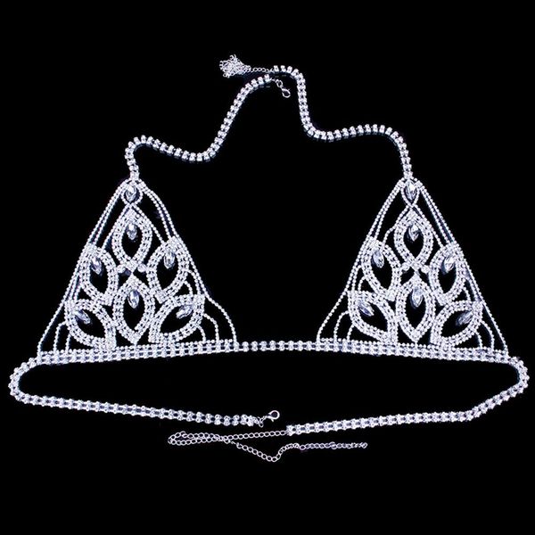 new design leaf rhinestone underwear women panties bra set luxury crystal body chain bra bikini transparent panties thong t200508, Silver
new design leaf rhinestone underwear women panties bra set luxury crystal body chain bra bikini transparent panties thong t200508, Silver