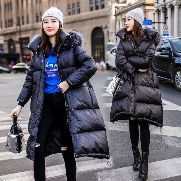 ntym5 women's long down down jacket jacket over the knee super long 2020 new dongdaemun large fur collar thickened trendy loose europea, Black
ntym5 women's long down down jacket jacket over the knee super long 2020 new dongdaemun large fur collar thickened trendy loose europea, Black