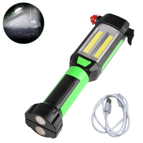 4in1 10w cob led 180° usb inspection lamp work light 2200mah rechargeable torch latern car emergency hammer cutter
4in1 10w cob led 180° usb inspection lamp work light 2200mah rechargeable torch latern car emergency hammer cutter