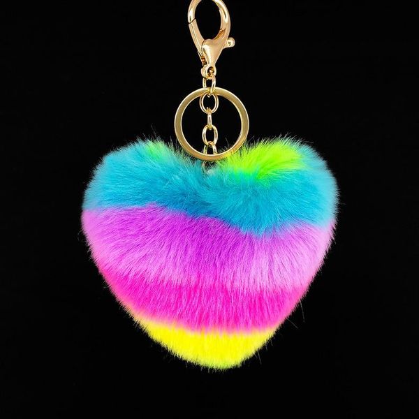 heart pompoms keychain rainbow plush balls key chains decorative pendant for women bag accessories keychains car fashion keyring, Slivery;golden
heart pompoms keychain rainbow plush balls key chains decorative pendant for women bag accessories keychains car fashion keyring, Slivery;golden