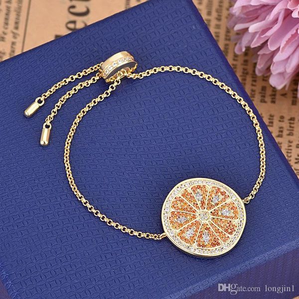 european and american bracelets fashionable orange shaped bracelets adjustable length bracelet jewelry zk40, Black
