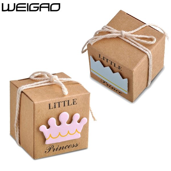 weigao 20/40pcs kraft paper candy box bags baby shower boy gifts for guests little prince/princess crown happy birthday present
weigao 20/40pcs kraft paper candy box bags baby shower boy gifts for guests little prince/princess crown happy birthday present