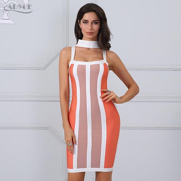 adyce 2020 new summer women striped bandage dress halter sleeveless knee-length clubwears celebrity evening party dressvestidos, Black;gray
adyce 2020 new summer women striped bandage dress halter sleeveless knee-length clubwears celebrity evening party dressvestidos, Black;gray