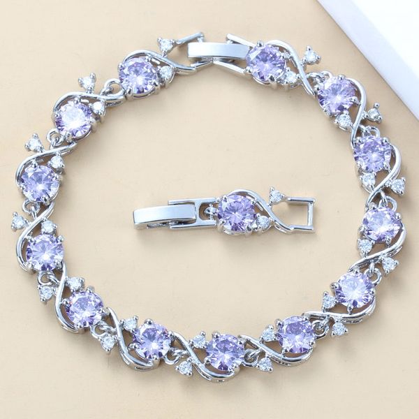 dazzling purple crystal silver color bracelet health fashion jewelry for women jewelry box sl71, Black
dazzling purple crystal silver color bracelet health fashion jewelry for women jewelry box sl71, Black