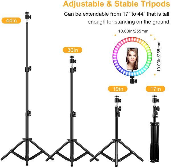 quality10 selfie led ring light with tripod stand and phone holder 14 colors rgb ring lamp for makeupyoutubevideopgra
quality10 selfie led ring light with tripod stand and phone holder 14 colors rgb ring lamp for makeupyoutubevideopgra
