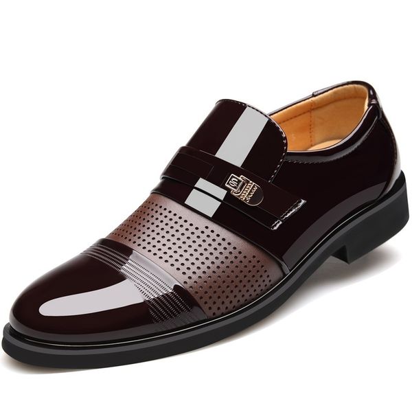 men business formal leather shoes lacquered pointed toe slip-on breathable genuine leather wedding party office oxford shoes, Black
men business formal leather shoes lacquered pointed toe slip-on breathable genuine leather wedding party office oxford shoes, Black