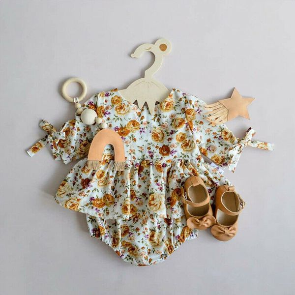 0-24m newborn kid baby girls clothes summer short sleeve cotton floral bodysuit elegant ruffles dress sunsuit cute outfits, Blue
0-24m newborn kid baby girls clothes summer short sleeve cotton floral bodysuit elegant ruffles dress sunsuit cute outfits, Blue