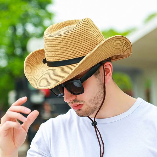 men's cowboy sun sun western cowboy women's fashionable beach sunscreen summer gift hat sunshade straw hat, Blue;gray
men's cowboy sun sun western cowboy women's fashionable beach sunscreen summer gift hat sunshade straw hat, Blue;gray