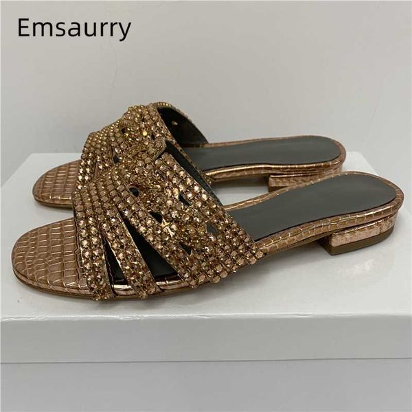 real leather flat heel woman slippers stone grain luxury rhinestone open toe outwear mules jeweled crystal summer shoes woman, Black
real leather flat heel woman slippers stone grain luxury rhinestone open toe outwear mules jeweled crystal summer shoes woman, Black