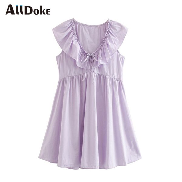 casual dresses alldoke vintage purple ruffles a line dress women summer v neck butterfly sleeve high waist ladies short vestidos, Black;gray
casual dresses alldoke vintage purple ruffles a line dress women summer v neck butterfly sleeve high waist ladies short vestidos, Black;gray