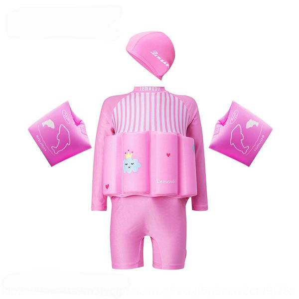 children's sunscreen long sleeve plus arm ring and semicircular swimming cap fashion swimsuit buoyancy swimsuit, Black
children's sunscreen long sleeve plus arm ring and semicircular swimming cap fashion swimsuit buoyancy swimsuit, Black