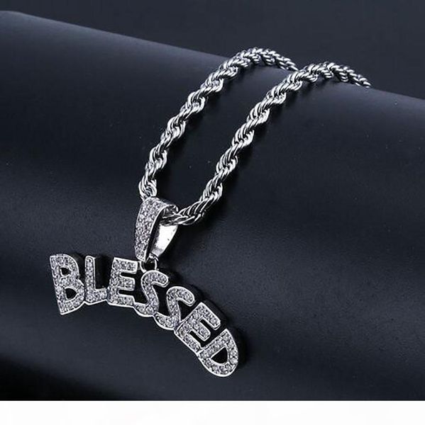 j 14k gold plated hip hop letter blessed pendant necklace mens micro pave cubic zirconia simulated diamonds with 24inch rope chain, Silver
j 14k gold plated hip hop letter blessed pendant necklace mens micro pave cubic zirconia simulated diamonds with 24inch rope chain, Silver