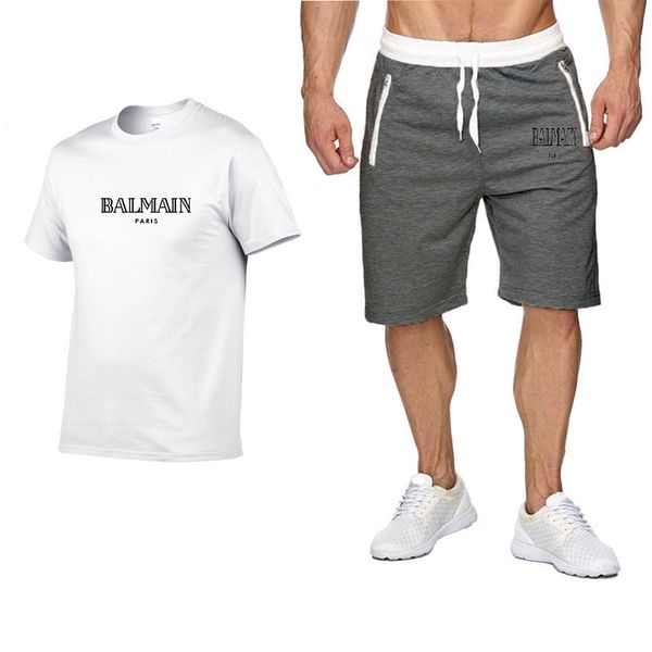 2020 summer mens designer tracksuit tshirt men short sleeve casual slim fit sportsman t shirts + shorts 100% cotton sport vetements, Gray
2020 summer mens designer tracksuit tshirt men short sleeve casual slim fit sportsman t shirts + shorts 100% cotton sport vetements, Gray