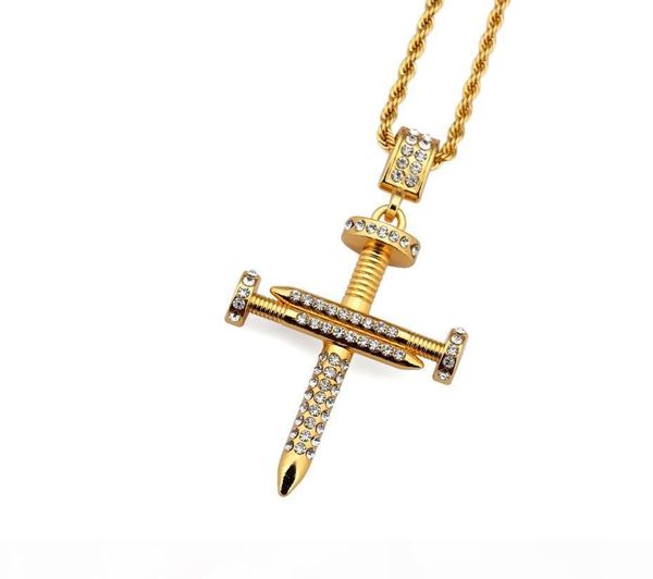 gold personality splicing nail cross pendant necklace american star popular wear hip hop fashion jewelry for men women gift, Silver
gold personality splicing nail cross pendant necklace american star popular wear hip hop fashion jewelry for men women gift, Silver