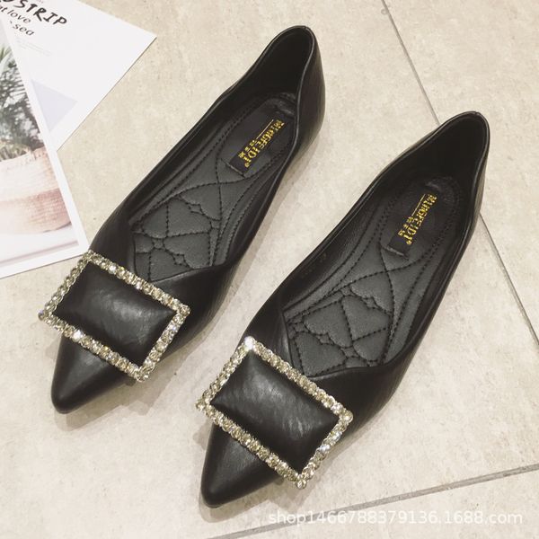 pointed toe women flats shoes slip on loafers lady office shallow single shoes spring summer rhinestone large size zapatos mujer, Black
pointed toe women flats shoes slip on loafers lady office shallow single shoes spring summer rhinestone large size zapatos mujer, Black