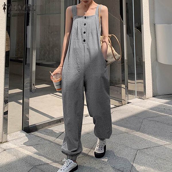 fashion check overalls women's summer jumpsuits zanzea 2020 casual suspender backless rompers female button playsuits pants s-5x, Black;white
fashion check overalls women's summer jumpsuits zanzea 2020 casual suspender backless rompers female button playsuits pants s-5x, Black;white