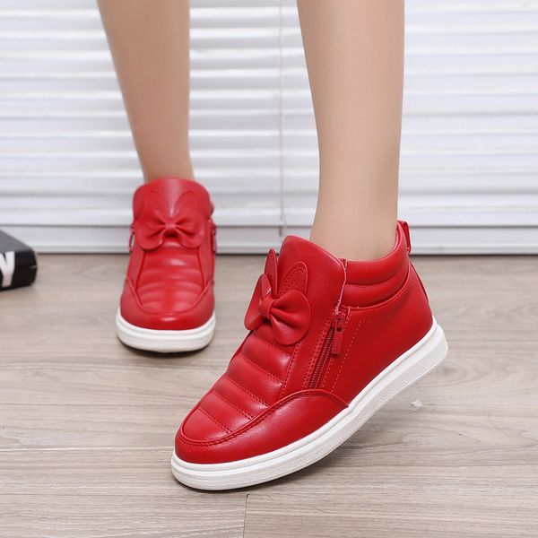 sports 2019 new autumn bowknot casual medium and large sneakers shoes children's shoes children's side zipper boots, Black
sports 2019 new autumn bowknot casual medium and large sneakers shoes children's shoes children's side zipper boots, Black