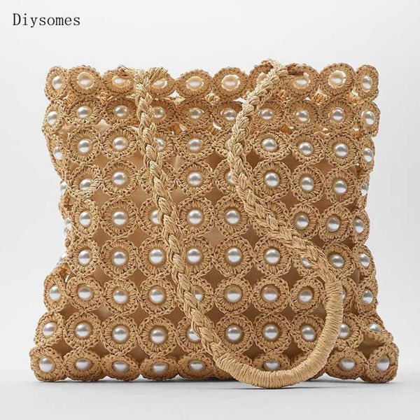 diysomes summer new women's bag vacation beach woven string pearl shoulder portable shopping straw
diysomes summer new women's bag vacation beach woven string pearl shoulder portable shopping straw