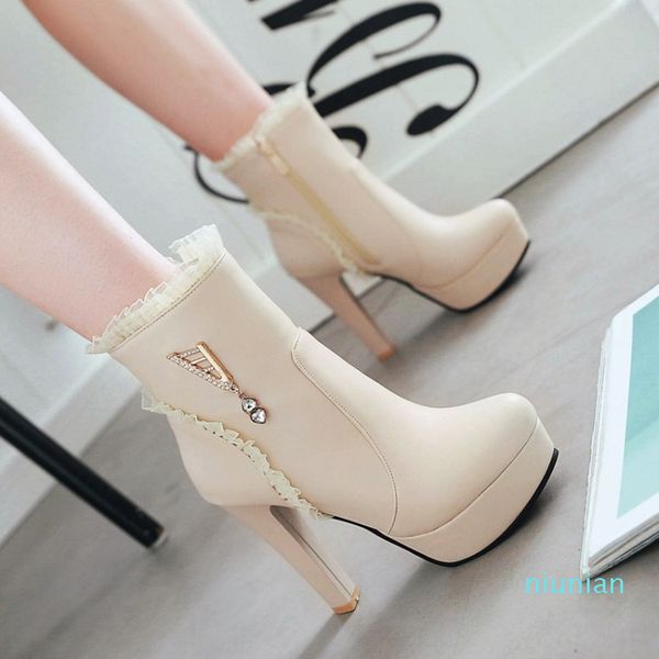 size 34 to 42 43 beige pink white bride wedding shoes chunky heels ankle booties luxury designer women boots come with box, Black
size 34 to 42 43 beige pink white bride wedding shoes chunky heels ankle booties luxury designer women boots come with box, Black