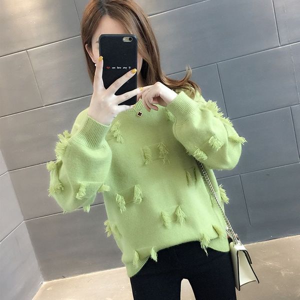 2020 new autumn women warm korean knitted pullovers long sleeve jumper streetwear fashion causal loose thick sweaters w532, White;black
2020 new autumn women warm korean knitted pullovers long sleeve jumper streetwear fashion causal loose thick sweaters w532, White;black
