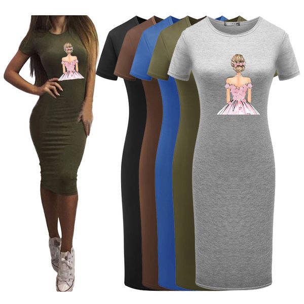 women designer desses 2020 new arrival casual dresses women bodycon dress short sleeve knee-length printed dress, Black;gray
women designer desses 2020 new arrival casual dresses women bodycon dress short sleeve knee-length printed dress, Black;gray