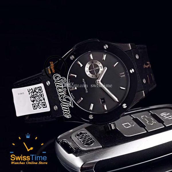 new retro big automatic mens watch pvd all black dial silver stick markers subdial black leather rubber strap swisstime hubg14c3, Slivery;brown
new retro big automatic mens watch pvd all black dial silver stick markers subdial black leather rubber strap swisstime hubg14c3, Slivery;brown