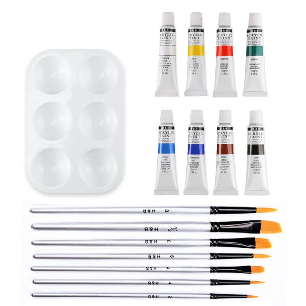 art paint palette set / 16 pieces nylon brush acrylic paint set / art supplies/painting supplies
art paint palette set / 16 pieces nylon brush acrylic paint set / art supplies/painting supplies