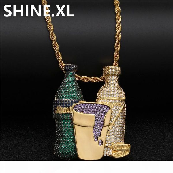 iced out sprite bottle purple cup pendant necklace hip hop gold silver chain for men women
iced out sprite bottle purple cup pendant necklace hip hop gold silver chain for men women