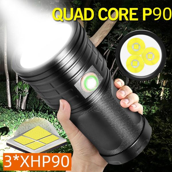 9000lm 3*xhp90 high power super bright 3*xhp50 usb rechargeable waterproof camping tactical torch use 4*18650 battery
9000lm 3*xhp90 high power super bright 3*xhp50 usb rechargeable waterproof camping tactical torch use 4*18650 battery