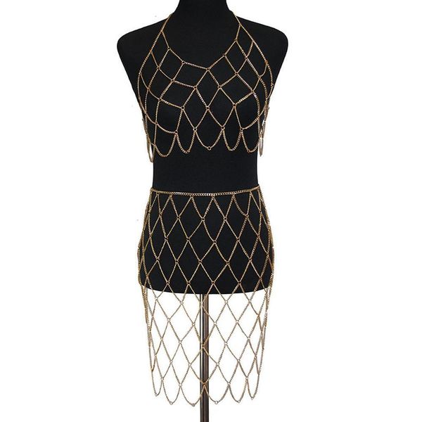 skirt set metal cage chest bustier hollow out body chain beach bikini boho plus size fashion harness women jewelry t200508, Silver
skirt set metal cage chest bustier hollow out body chain beach bikini boho plus size fashion harness women jewelry t200508, Silver