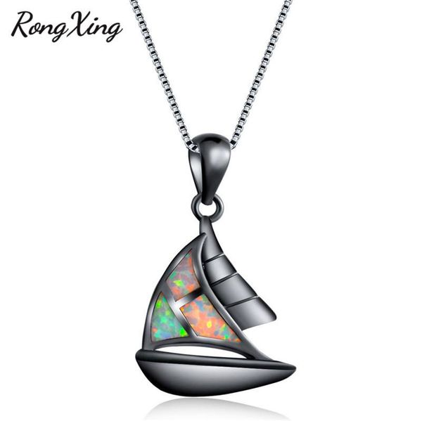 rongxing sailboat pendant white/blue fire opal necklaces for women vintage black gold filled birthstone necklace jewelry nl0160, Silver
rongxing sailboat pendant white/blue fire opal necklaces for women vintage black gold filled birthstone necklace jewelry nl0160, Silver