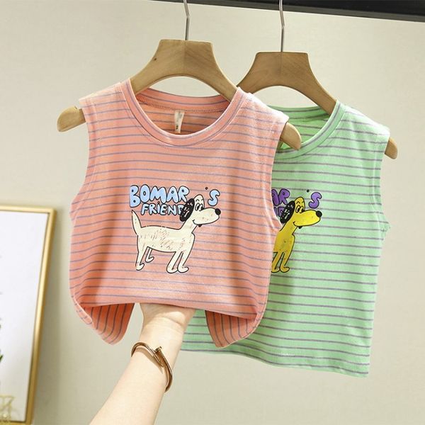 t-shirt 20 and and children's korean striped men's cartoon dog children's t-shirt vest baby cartoon dog sleeveless vest, Blue 
t-shirt 20 and and children's korean striped men's cartoon dog children's t-shirt vest baby cartoon dog sleeveless vest, Blue