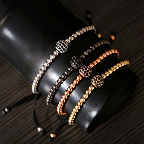 classic round cz ball gold bracelet homme men handmade copper beads women's macrame jewelry bracelet femme, Black
classic round cz ball gold bracelet homme men handmade copper beads women's macrame jewelry bracelet femme, Black