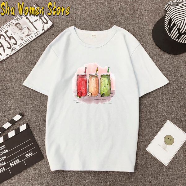 2020 new summer women's short-sleeved t-shirt new ins harajuku japanese drink pattern fun cartoon chic loose t-shirt fashio, White
2020 new summer women's short-sleeved t-shirt new ins harajuku japanese drink pattern fun cartoon chic loose t-shirt fashio, White