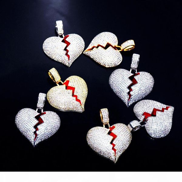 new solid broken heart necklace & pendant cubic zircon men's hip hop jewelry with 4mm tennis chain 3 colors for gift, Silver
new solid broken heart necklace & pendant cubic zircon men's hip hop jewelry with 4mm tennis chain 3 colors for gift, Silver
