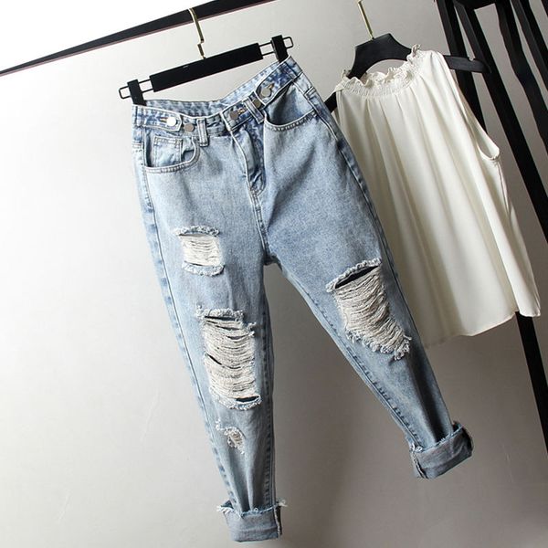2020 women button jeans high waist pants for female high elastic skinny stretchy denim fashion loose lift hips trouser e312, Blue
2020 women button jeans high waist pants for female high elastic skinny stretchy denim fashion loose lift hips trouser e312, Blue
