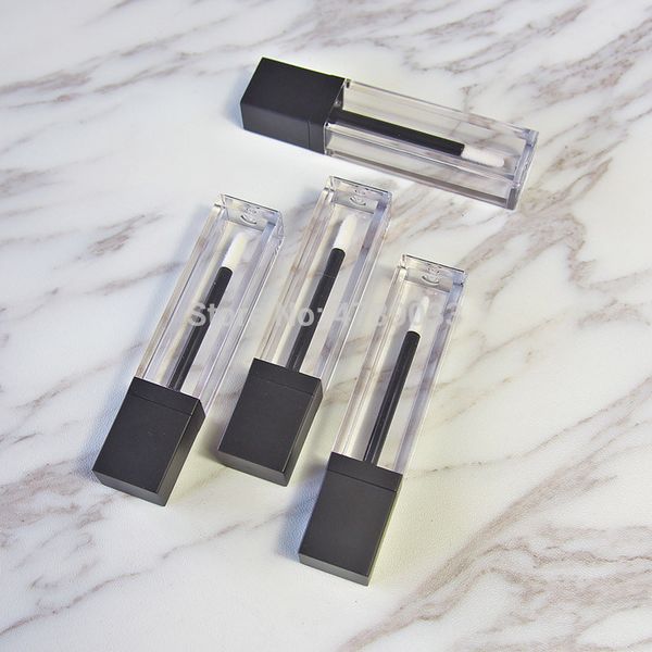 square clear 7ml empty lip gloss tube lips bottle brush container mini refillable bottle lipgloss tube 10/30/50pcs