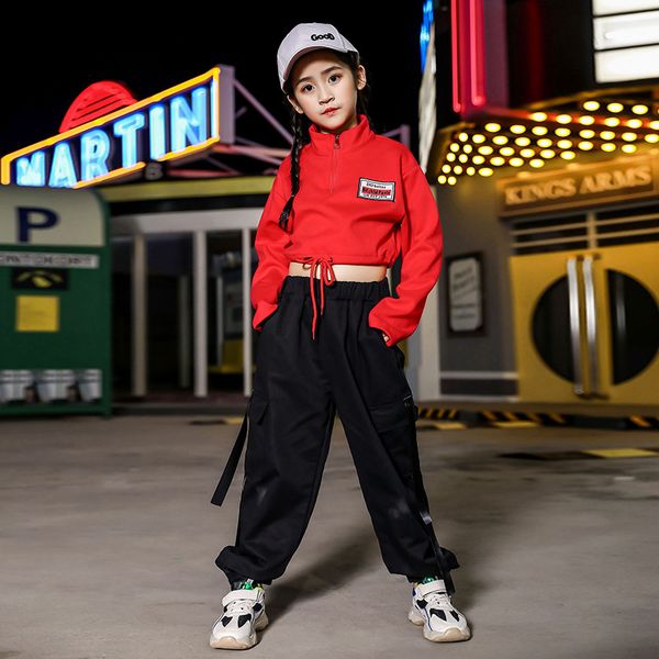 kid hip hop zip up sweatshirt crop long sleeve shirt tactical cargo pants clothing for girls jazz dance costume clothes wear, Black;red
kid hip hop zip up sweatshirt crop long sleeve shirt tactical cargo pants clothing for girls jazz dance costume clothes wear, Black;red