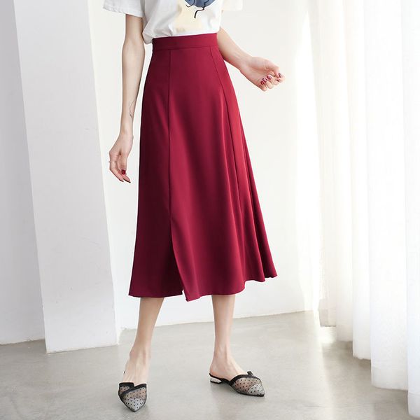 women skirts fashion solid long beach skirts a-line high waist girls elegant female bottom, Black
women skirts fashion solid long beach skirts a-line high waist girls elegant female bottom, Black