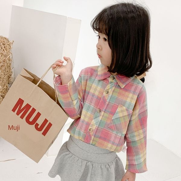 korean style girls plaid 2020 autumn clothes new children's shirt western rainbow plaid cardigan cotton long-sleeved shirt, White;black
korean style girls plaid 2020 autumn clothes new children's shirt western rainbow plaid cardigan cotton long-sleeved shirt, White;black